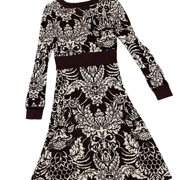 Diane Von Furstenberg Black & White Patterned Dress - Picture 3 of 4